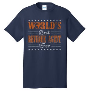 Retro Motif Worlds Best Revenue Agent Tall T-Shirt