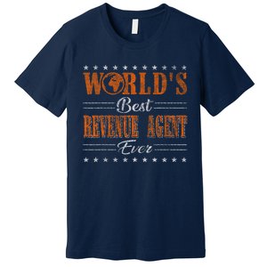 Retro Motif Worlds Best Revenue Agent Premium T-Shirt