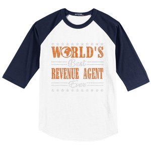 Retro Motif Worlds Best Revenue Agent Baseball Sleeve Shirt