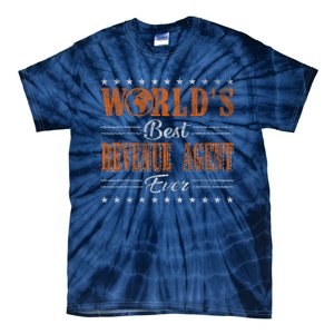 Retro Motif Worlds Best Revenue Agent Tie-Dye T-Shirt