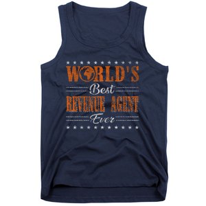 Retro Motif Worlds Best Revenue Agent Tank Top