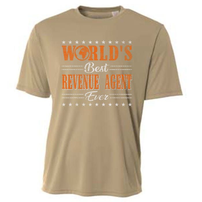 Retro Motif Worlds Best Revenue Agent Cooling Performance Crew T-Shirt