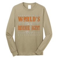 Retro Motif Worlds Best Revenue Agent Long Sleeve Shirt