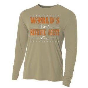 Retro Motif Worlds Best Revenue Agent Cooling Performance Long Sleeve Crew