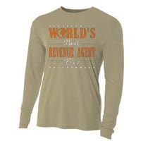 Retro Motif Worlds Best Revenue Agent Cooling Performance Long Sleeve Crew