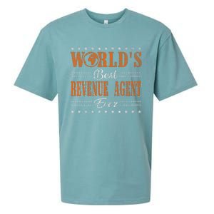 Retro Motif Worlds Best Revenue Agent Sueded Cloud Jersey T-Shirt