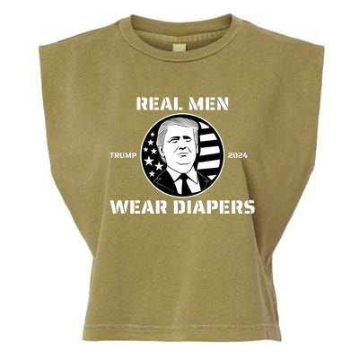 Real Man Wear Diapers Trump 2024 Garment-Dyed Women's Muscle Tee