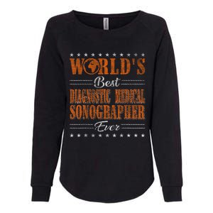 Retro Motif Worlds Best Diagnostic Medical Sonographer Womens California Wash Sweatshirt