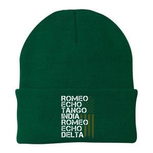 RETIRED Military  Wo Phonetic Alphabet Retirement Knit Cap Winter Beanie