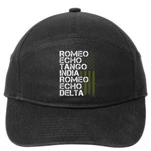 RETIRED Military  Wo Phonetic Alphabet Retirement 7-Panel Snapback Hat