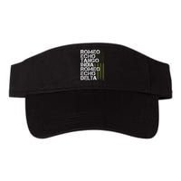 RETIRED Military  Wo Phonetic Alphabet Retirement Valucap Bio-Washed Visor