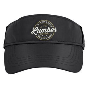 Retro M.O.R.N.I.N.G W.O.O.D Lumber Company Camping Woodman Adult Drive Performance Visor