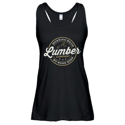 Retro M.O.R.N.I.N.G W.O.O.D Lumber Company Camping Woodman Ladies Essential Flowy Tank