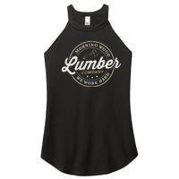 Retro M.O.R.N.I.N.G W.O.O.D Lumber Company Camping Woodman Women’s Perfect Tri Rocker Tank