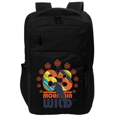 Retro Mountain Wild Skiing Ski Gift Impact Tech Backpack