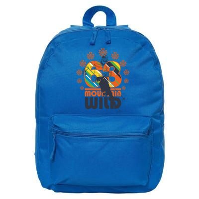 Retro Mountain Wild Skiing Ski Gift 16 in Basic Backpack