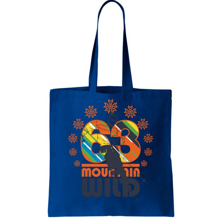 Retro Mountain Wild Skiing Ski Gift Tote Bag