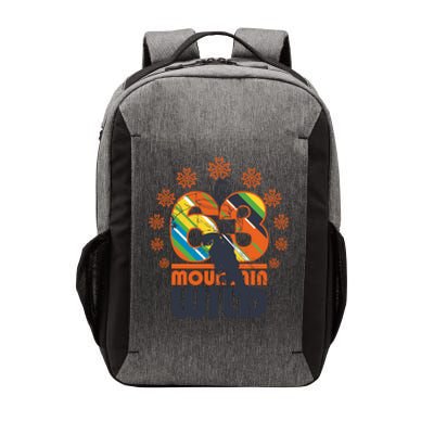 Retro Mountain Wild Skiing Ski Gift Vector Backpack