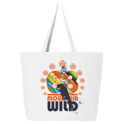 Retro Mountain Wild Skiing Ski Gift 25L Jumbo Tote