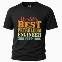 Retro Motif Worlds Best Petroleum Engineer Cooling Performance Crew T-Shirt