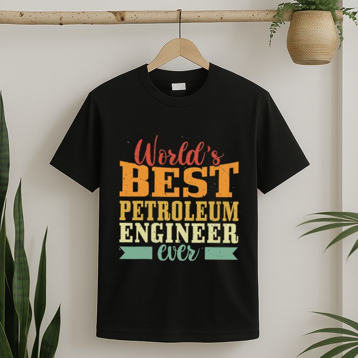 Retro Motif Worlds Best Petroleum Engineer T-Shirt