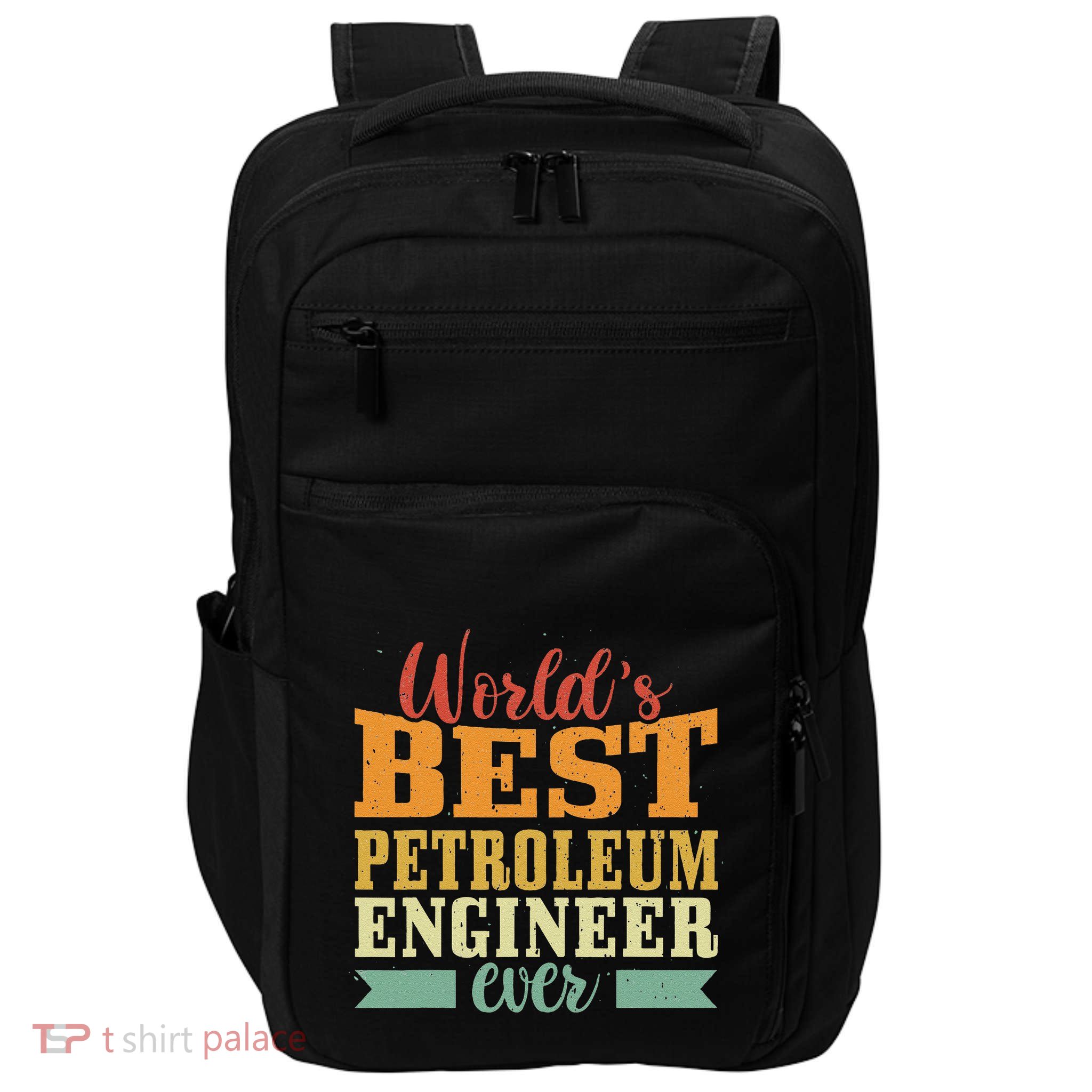Retro Motif Worlds Best Petroleum Engineer Impact Tech Backpack