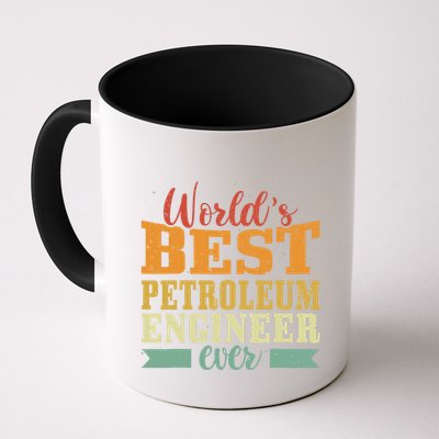 Retro Motif Worlds Best Petroleum Engineer Mug