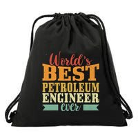 Retro Motif Worlds Best Petroleum Engineer Drawstring Bag