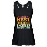 Retro Motif Worlds Best Petroleum Engineer Ladies Essential Flowy Tank