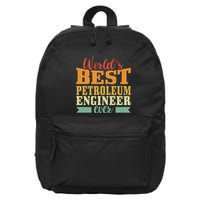 Retro Motif Worlds Best Petroleum Engineer 16 in Basic Backpack