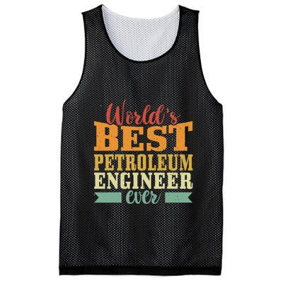Retro Motif Worlds Best Petroleum Engineer Mesh Reversible Basketball Jersey Tank