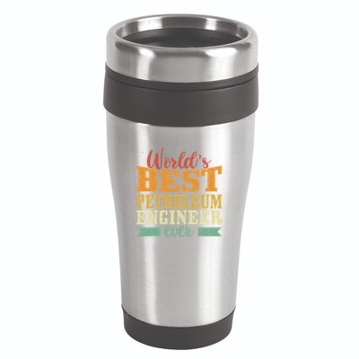 Retro Motif Worlds Best Petroleum Engineer 16oz Travel Tumbler