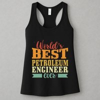 Retro Motif Worlds Best Petroleum Engineer Womens Tank Top