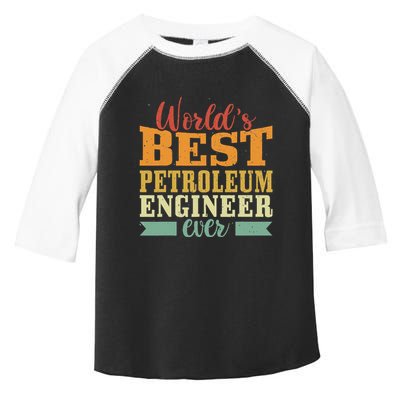 Retro Motif Worlds Best Petroleum Engineer Toddler Fine Jersey T-Shirt