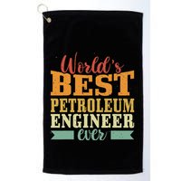 Retro Motif Worlds Best Petroleum Engineer Golf Towel