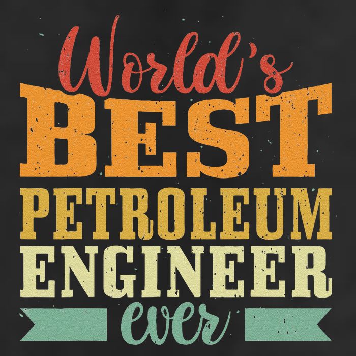 Retro Motif Worlds Best Petroleum Engineer Golf Towel