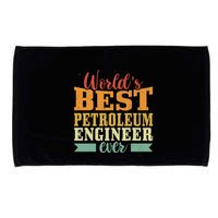 Retro Motif Worlds Best Petroleum Engineer Microfiber Hand Towel