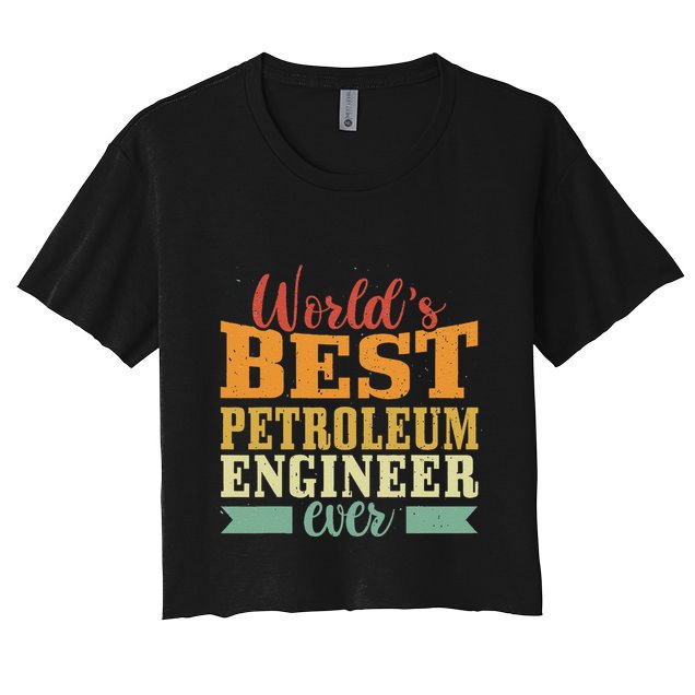 Retro Motif Worlds Best Petroleum Engineer Crop Top