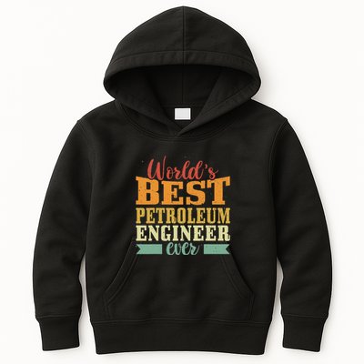 Retro Motif Worlds Best Petroleum Engineer Kids Hoodie