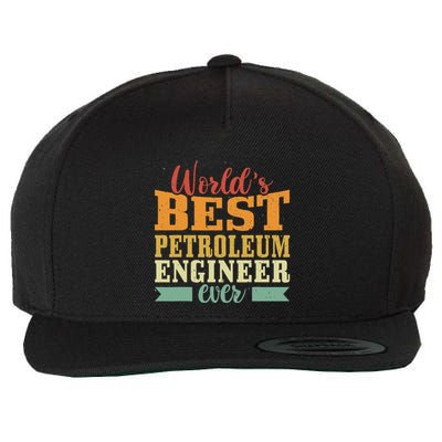 Retro Motif Worlds Best Petroleum Engineer Wool Snapback Cap