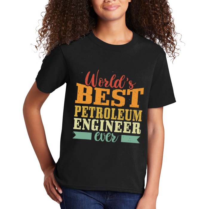 Retro Motif Worlds Best Petroleum Engineer Kids T-Shirt