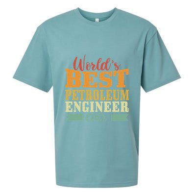 Retro Motif Worlds Best Petroleum Engineer Sueded Cloud Jersey T-Shirt