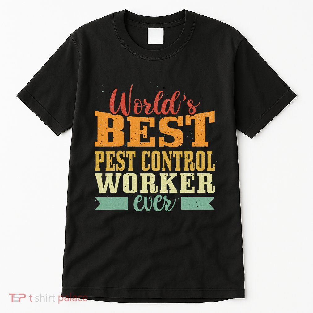 Retro Motif Worlds Best Pest Control Worker Tall T-Shirt
