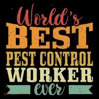 Retro Motif Worlds Best Pest Control Worker Drawstring Bag
