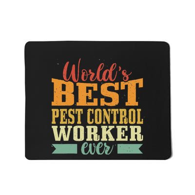 Retro Motif Worlds Best Pest Control Worker Mousepad