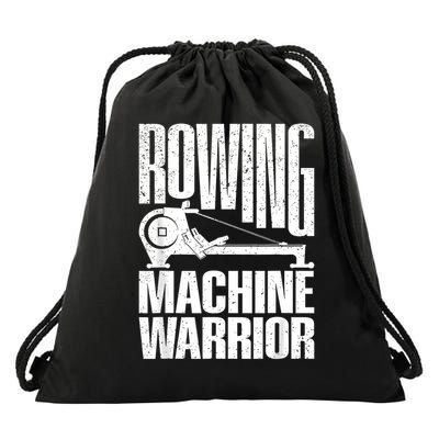Rowing Machine Warrior Drawstring Bag