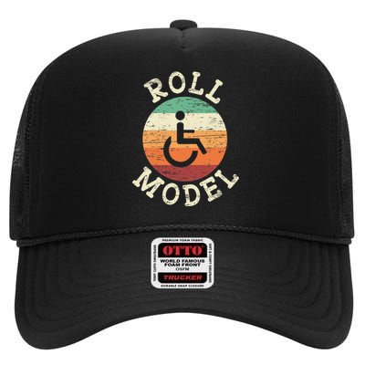 Role Model Wheelchair User Handicap Ampu PWD Disabled High Crown Mesh Back Trucker Hat