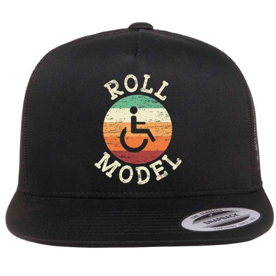 Role Model Wheelchair User Handicap Ampu PWD Disabled Flat Bill Trucker Hat