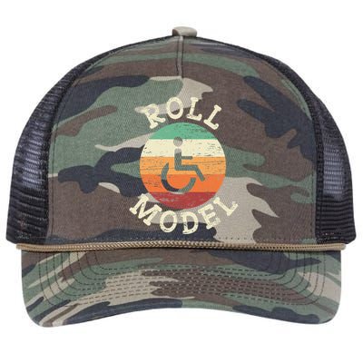 Role Model Wheelchair User Handicap Ampu PWD Disabled Retro Rope Trucker Hat Cap