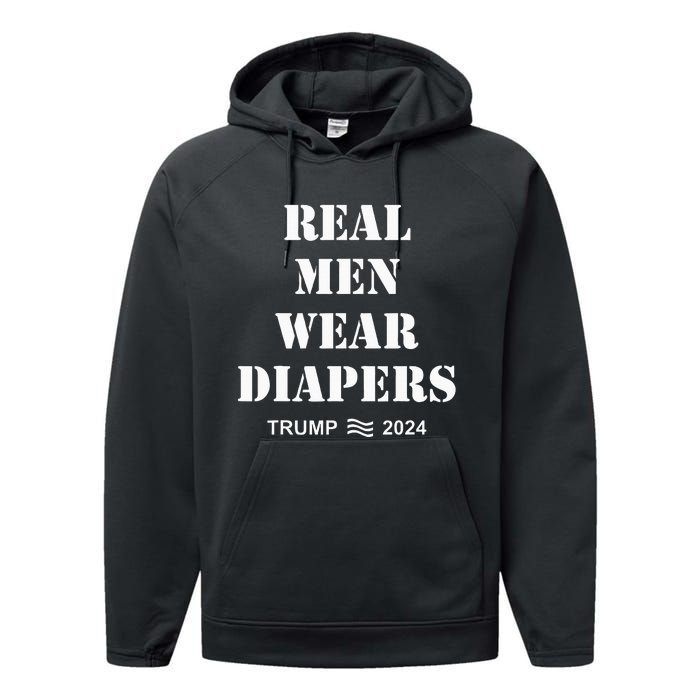 Real Me.N Wear Diapers Trump 2024 Performance Fleece Hoodie